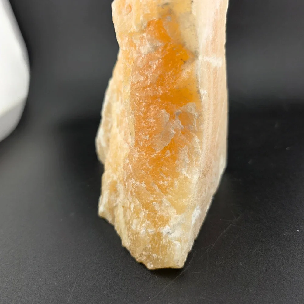 Orange‎ Calcite Bookend Natural Crystal Mineral Specimen Display Hecho En Mexico